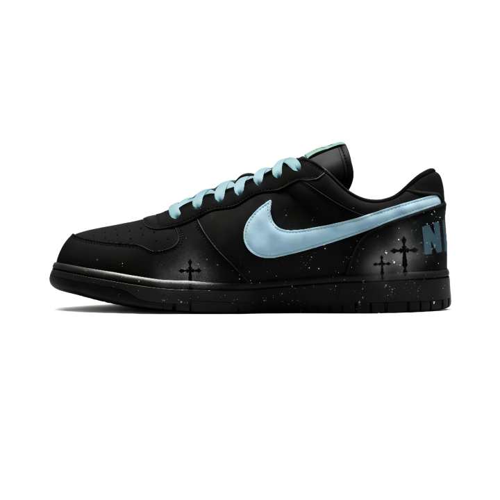 Nike Nike Big Low Lux Skateboard Shoes Men's Low Top Black/White/Blue