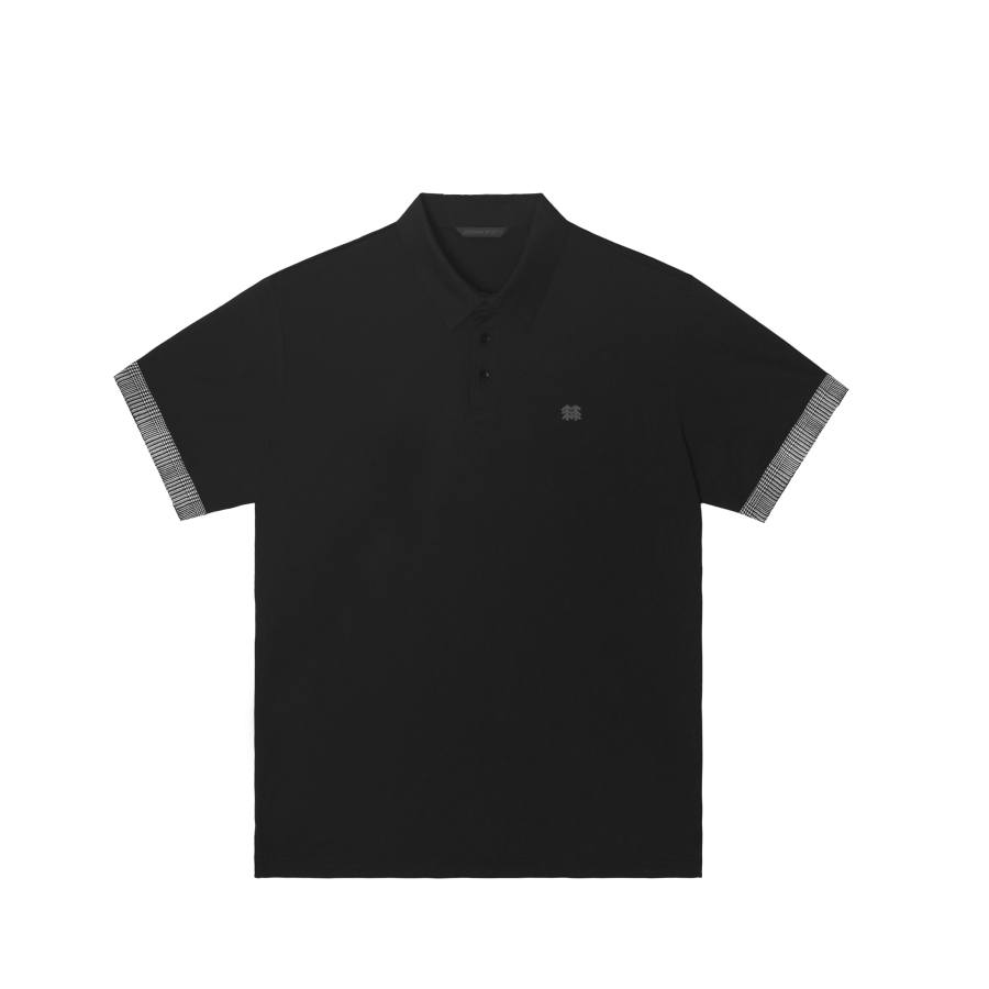 KOLON SPORT Polo Shirts Men's Black/Blk Polo Collar Moderate Other