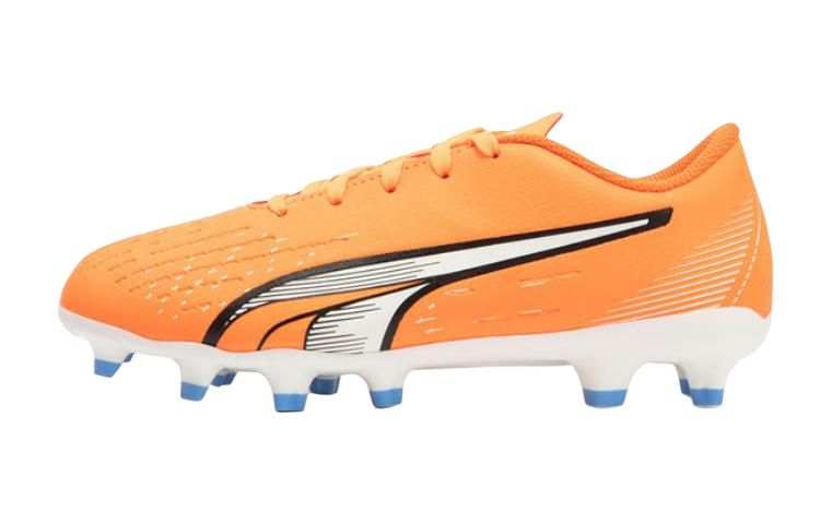 PUMA Ultra Play Slip Resistant Low top Kids' Soccer Shoes Orange White Kids'