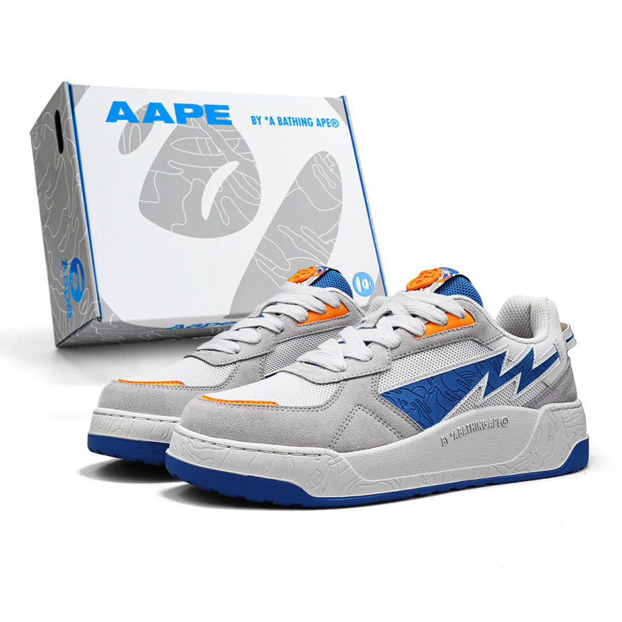 Aape Skateboard Shoes Men's Low Top Gray Black/Gray Blue/Black