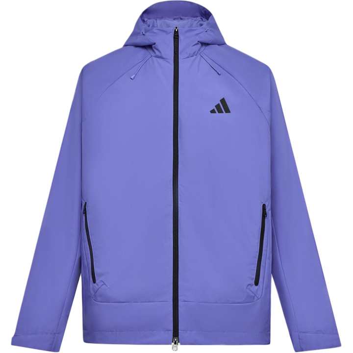 Adidas Adidas Jackets Unisex Blue Purple Hooded Non Detachable Moderate