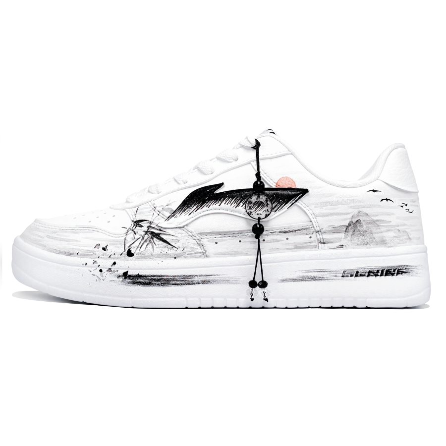 Li-Ning Li Ning Skateboard Shoes Men's Low Top White/Black