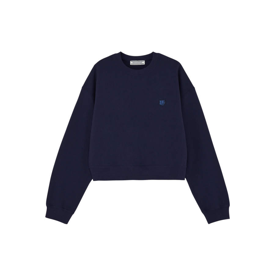 Onitsuka Tiger Sweatshirts Women's Dark Blue Crew Neck Moderate Regular