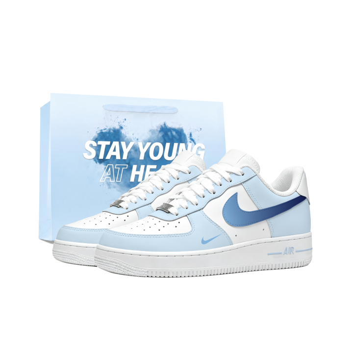 Nike Nike Air Force 1 Skateboard Shoes Unisex Low Top Blue