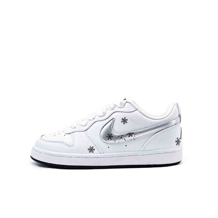 Nike Nike Court Borough 2 Skateboard Shoes Unisex Low Top Silver/White