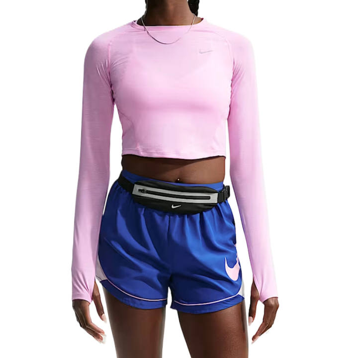 Nike Nike TEMPO Running T Shirts Women's Pink Rising Crew Neck