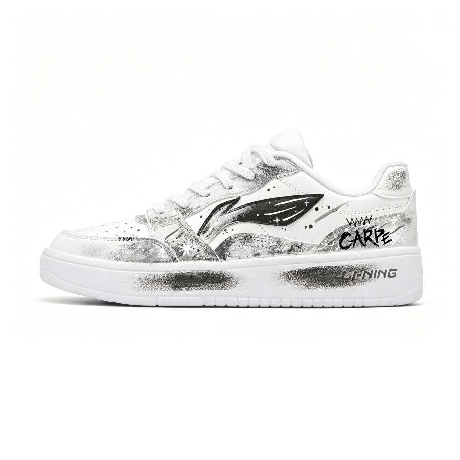 Li-Ning Li Ning Sycee Skateboard Shoes Men's Low Top White Black
