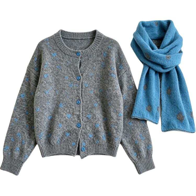 CHARM GLOW Knitwear Women's Image Color With Snood Moderate