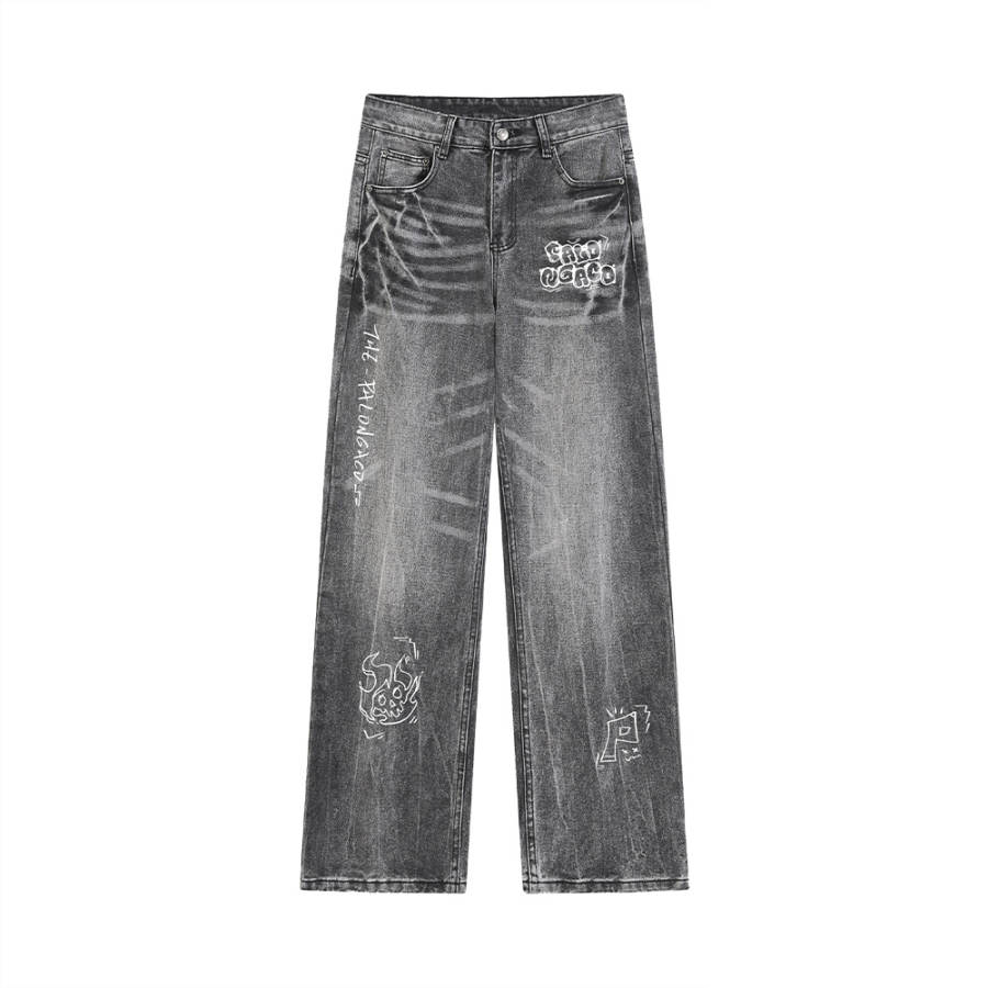 PAL ONGACO Jeans Men's Moderate Wide Leg Pants