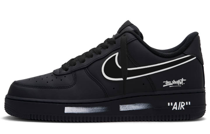 Nike Nike Air Force 1 Skateboard Shoes Unisex Low Top Black White