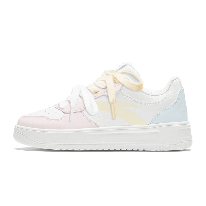 ANTA Easy Skateboard Shoes Unisex Low Top Pink Yellow Blue