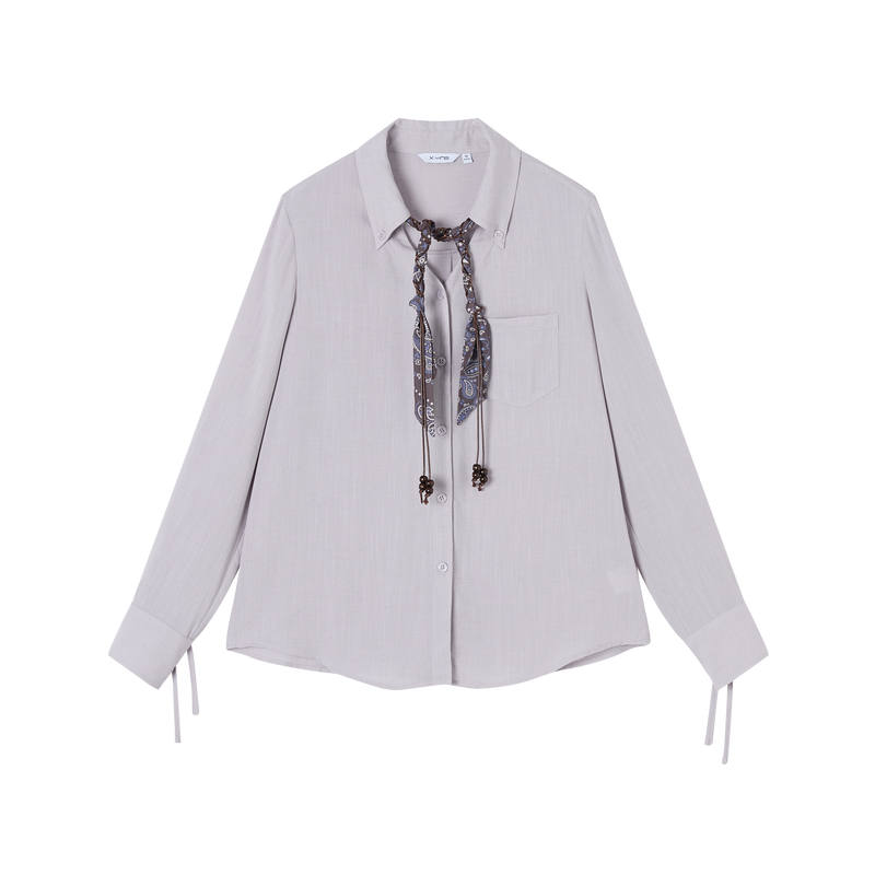 XIANGYING Shirts Women's Purple Lapel Thin