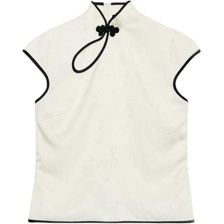 ZARA T Shirts Women's Frosted White Stand Collar