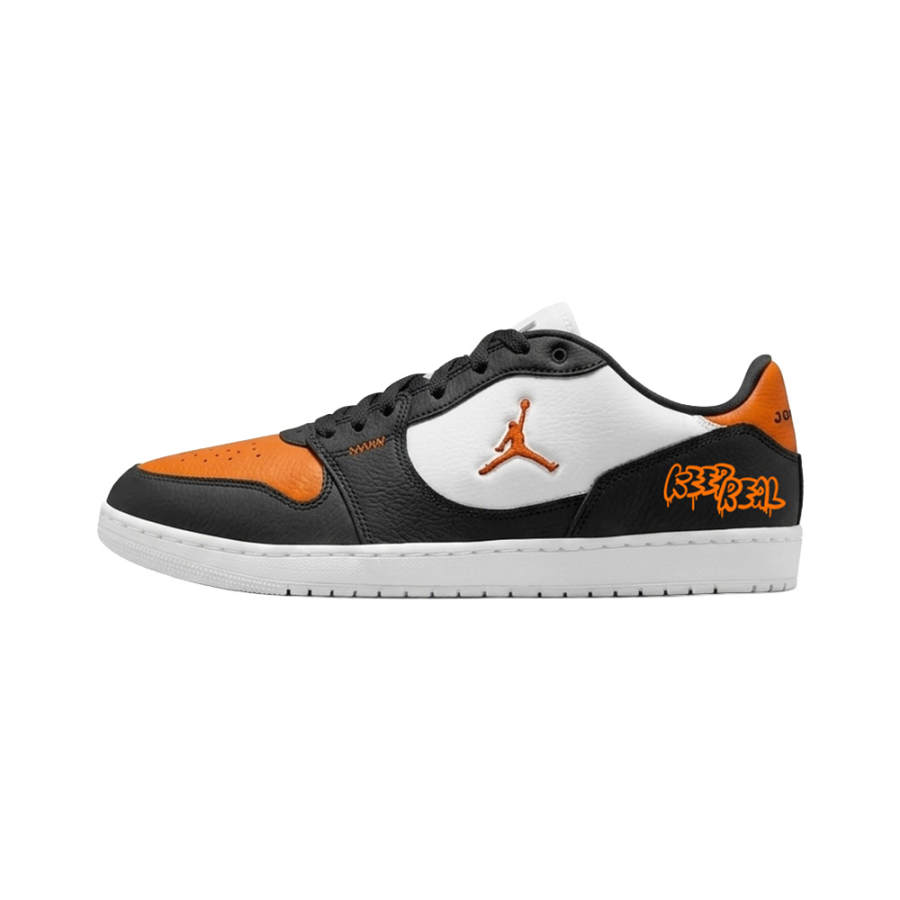 Jordan Jordan COURT CONNECT Skateboard Shoes Men's Low Top Black & Orange White