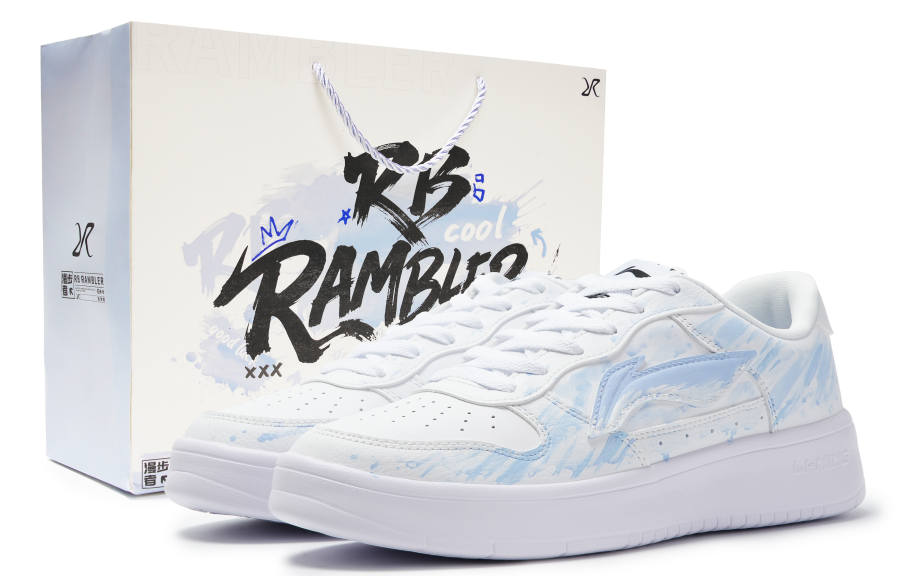 Li-Ning Li Ning Floating Boat Skateboard Shoes Men's Low Top White Blue