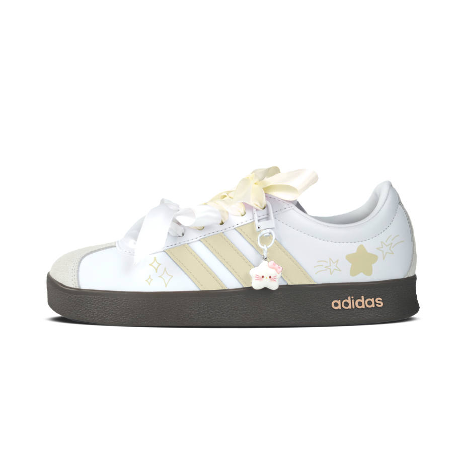 Adidas Adidas Vl Court Classic Skateboard Shoes Unisex Low Top Yellow