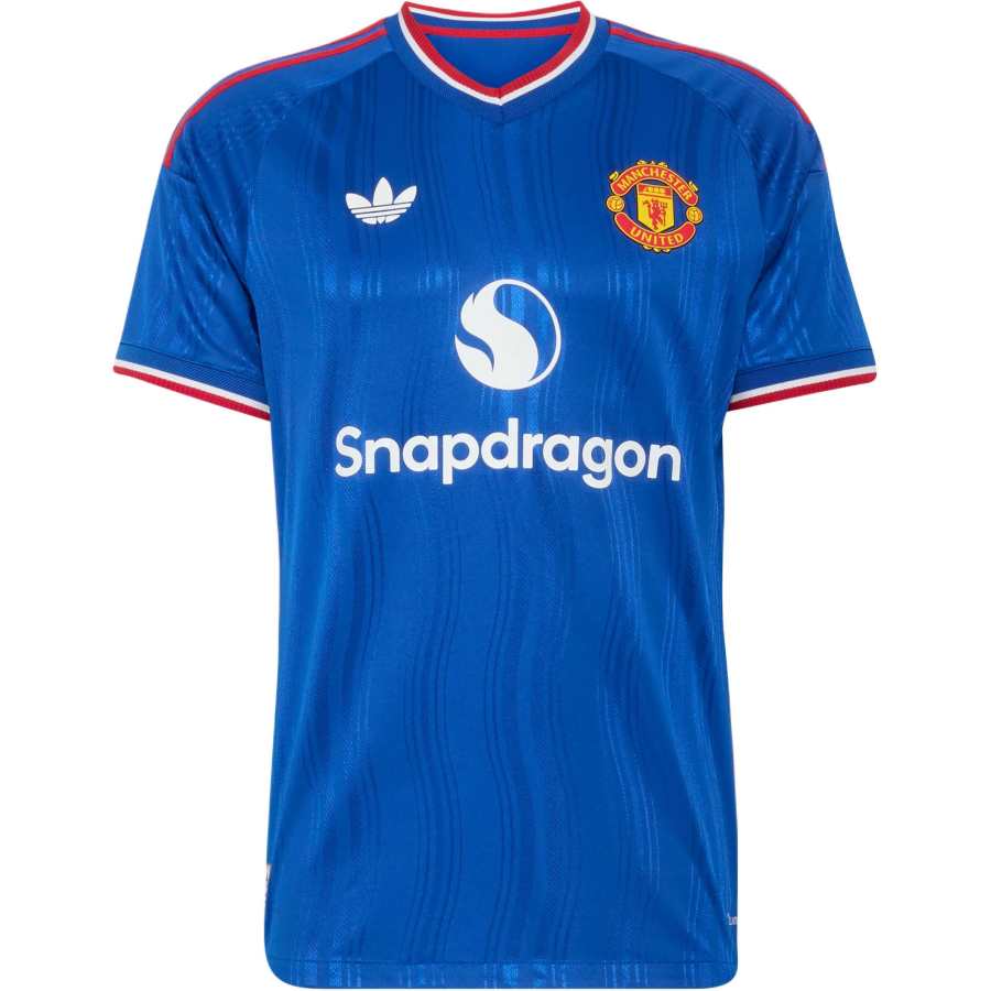 Adidas Originals Manchester United Soccer Jerseys Men's Royal Blue V Neck Moderate