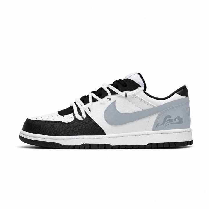 Nike Nike Big Low Lux Skateboard Shoes Unisex Low Top White Black Gray