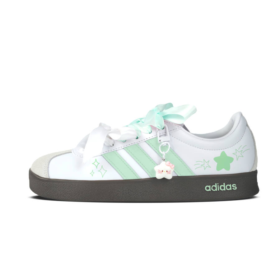 Adidas Adidas Vl Court Classic Skateboard Shoes Unisex Low Top Green White