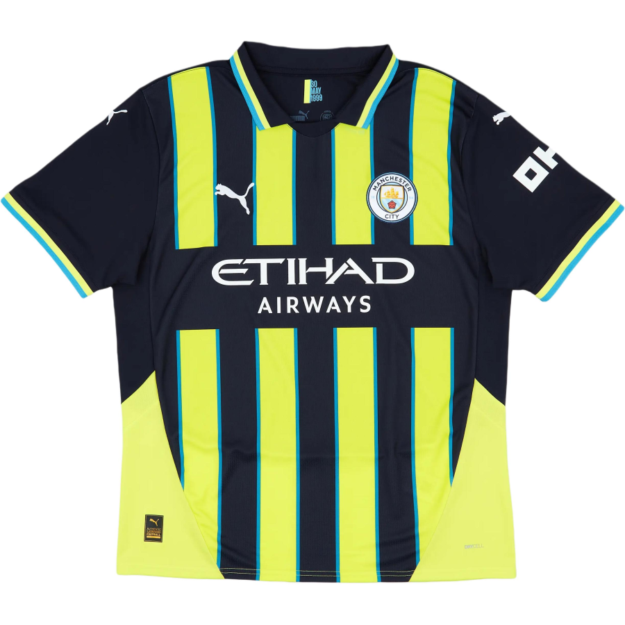PUMA Manchester City Soccer Jerseys Unisex Yellow Blue Polo Collar