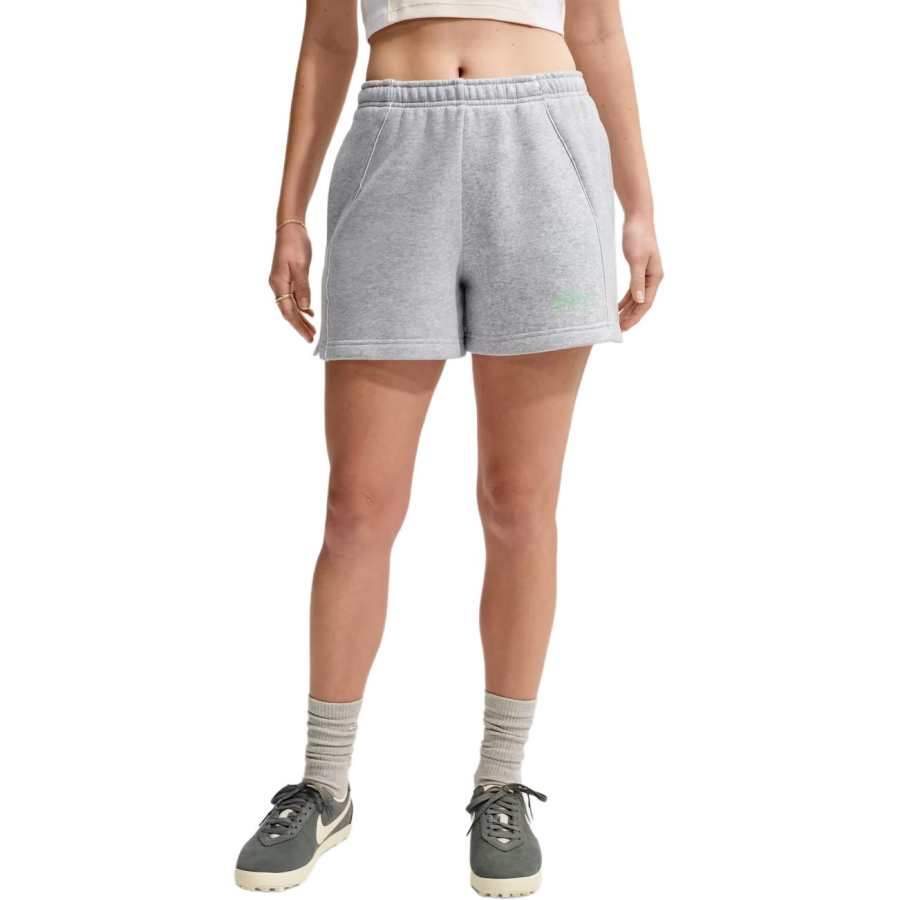Nike Nike Casual Shorts Women's Gray Heather/Multicolor Green Moderate