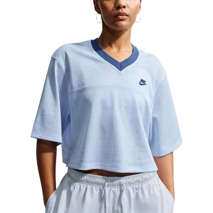 Nike Nike Sportswear T Shirts Women's Blue V Neck Moderate Other