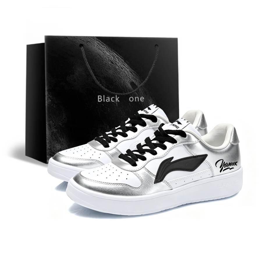 Li-Ning Li Ning Floating Boat Skateboard Shoes Men's Low Top Silver