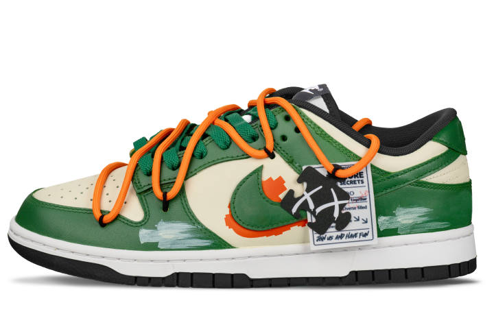 Nike Nike Dunk Skateboard Shoes Unisex Low Top Yellow Green