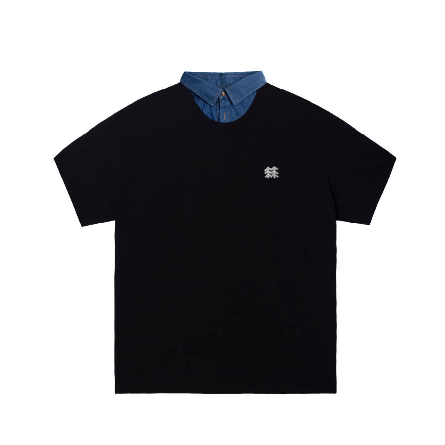KOLON SPORT T Shirts Unisex Black/Black Polo Collar
