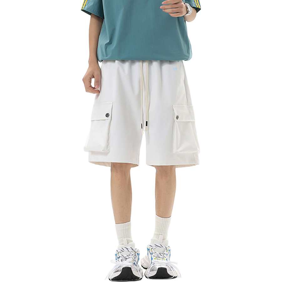 WARRIOR WARRIOR Cargo Shorts Unisex Thin Straight Fit Pants