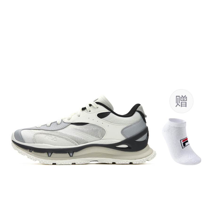 FILA KM 3 Casual Shoes Women's Low Top Coconut Milk White/Space Silver