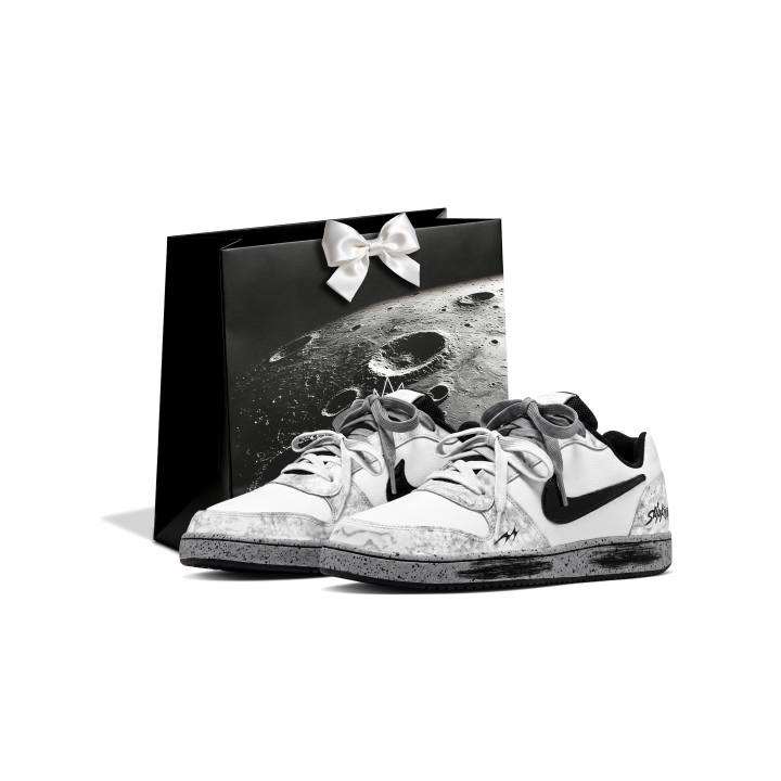 Nike Nike EBERNON Skateboard Shoes Men's Low Top Black White