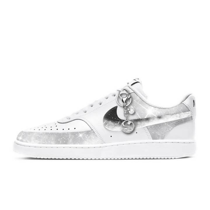 Nike Nike Court Vision 1 Skateboard Shoes Unisex Low Top Gray White Silver