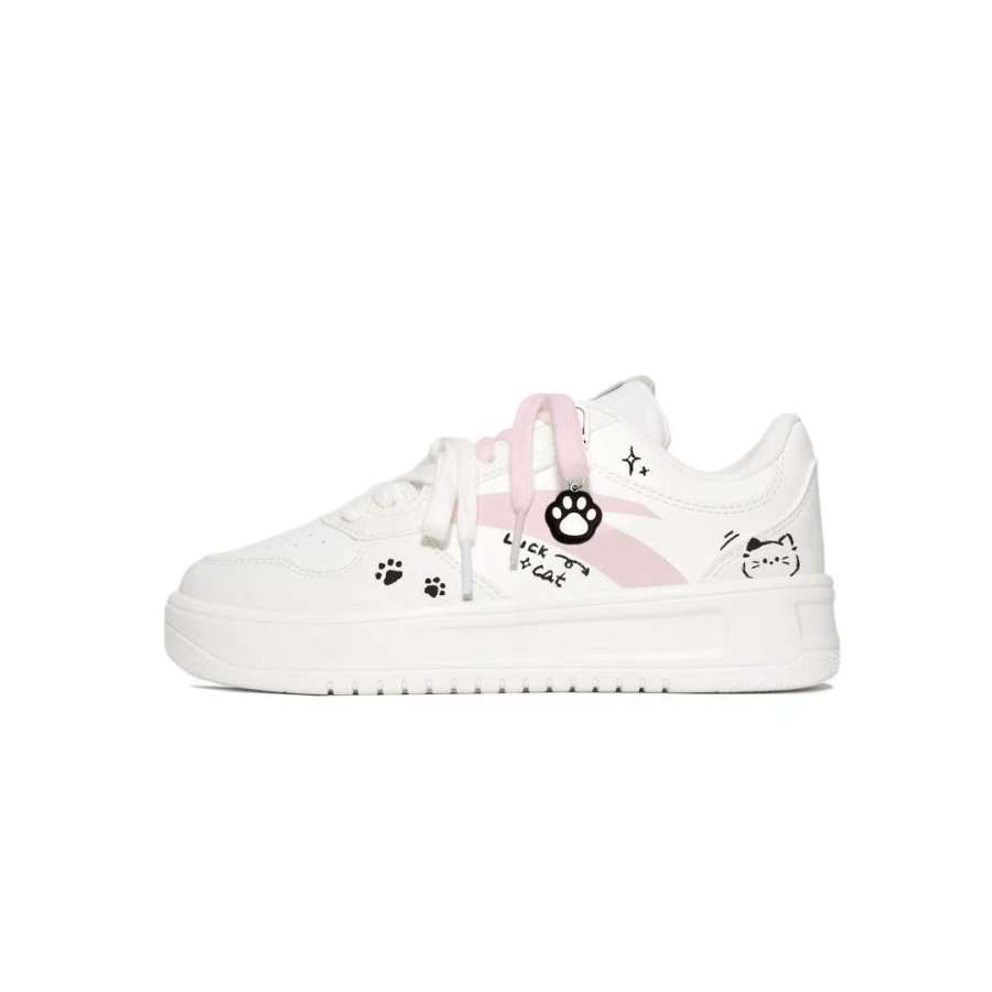 ANTA Skateboard Shoes Unisex Low Top Powder