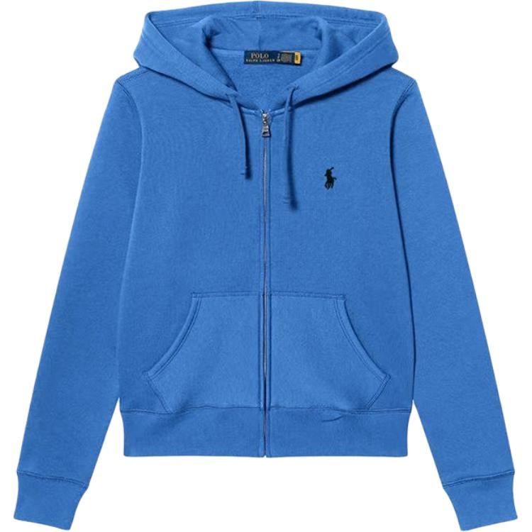 Polo Ralph Lauren Sweatshirts Women's Sky Blue Hooded Non Detachable Moderate