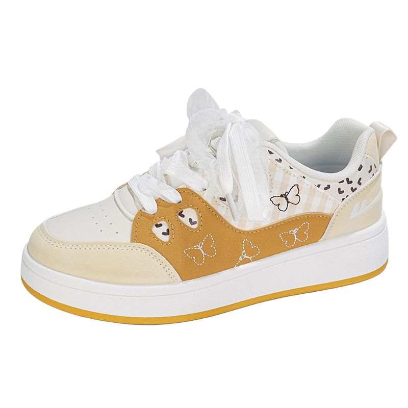 WARRIOR Skateboard Shoes Women's Low Top Yellow