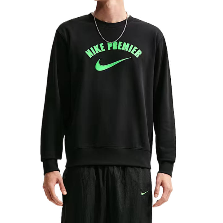 Nike Nike Sweatshirts Men's Black/Phantom Green Crew Neck Moderate
