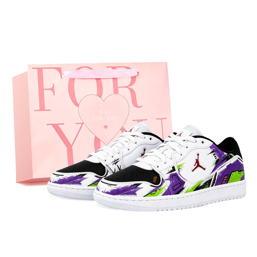 Jordan Jordan COURT CONNECT Skateboard Shoes Men's Low Top Purple/Green
