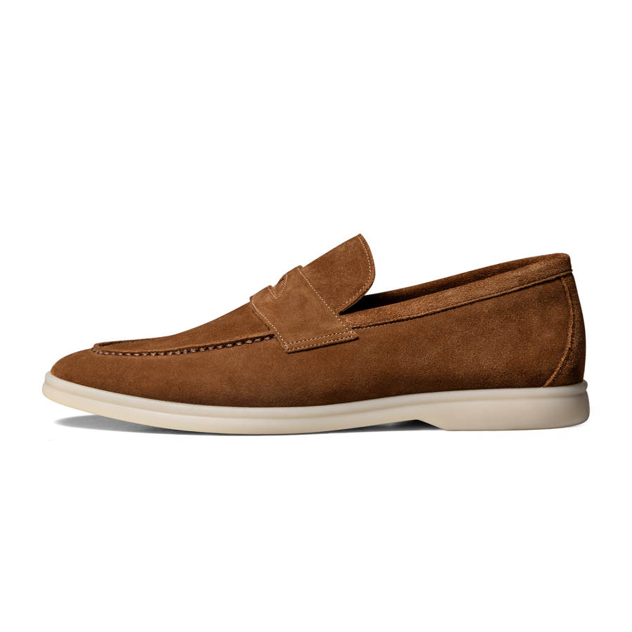 THOM WILLS British Style Suede Penny Loafers Casual Shoes Men's