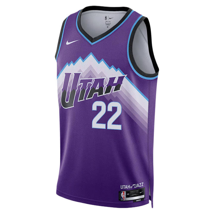 Nike Nike DRI FIT NBA Basketball Jerseys Men's Field Purple V Neck Moderate