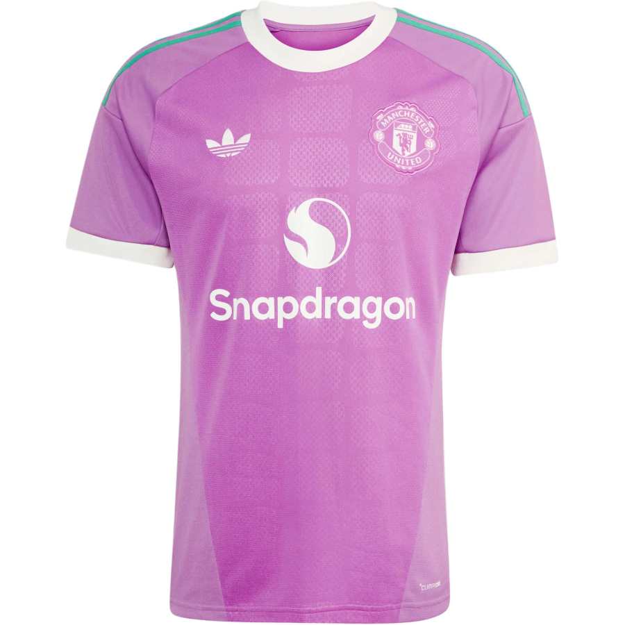 Adidas Originals Manchester United Soccer Jerseys Men's Soft Purple Crew Neck Moderate