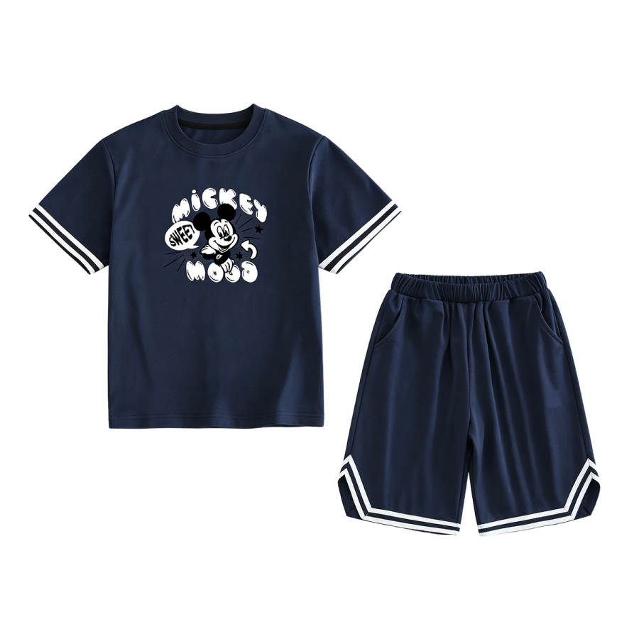 Disney Grade School Casual Sportswear Crew Neck Thin Stretch None