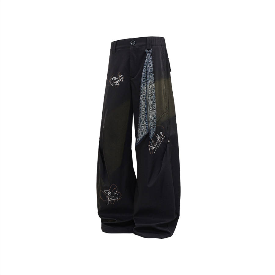 PAL ONGACO Casual Pants Men's Moderate Wide Leg Pants