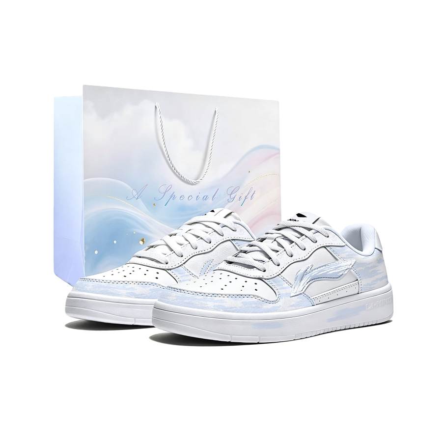 Li-Ning Li Ning Floating Boat Skateboard Shoes Men's Low Top White Blue Gradient Blended Colorway