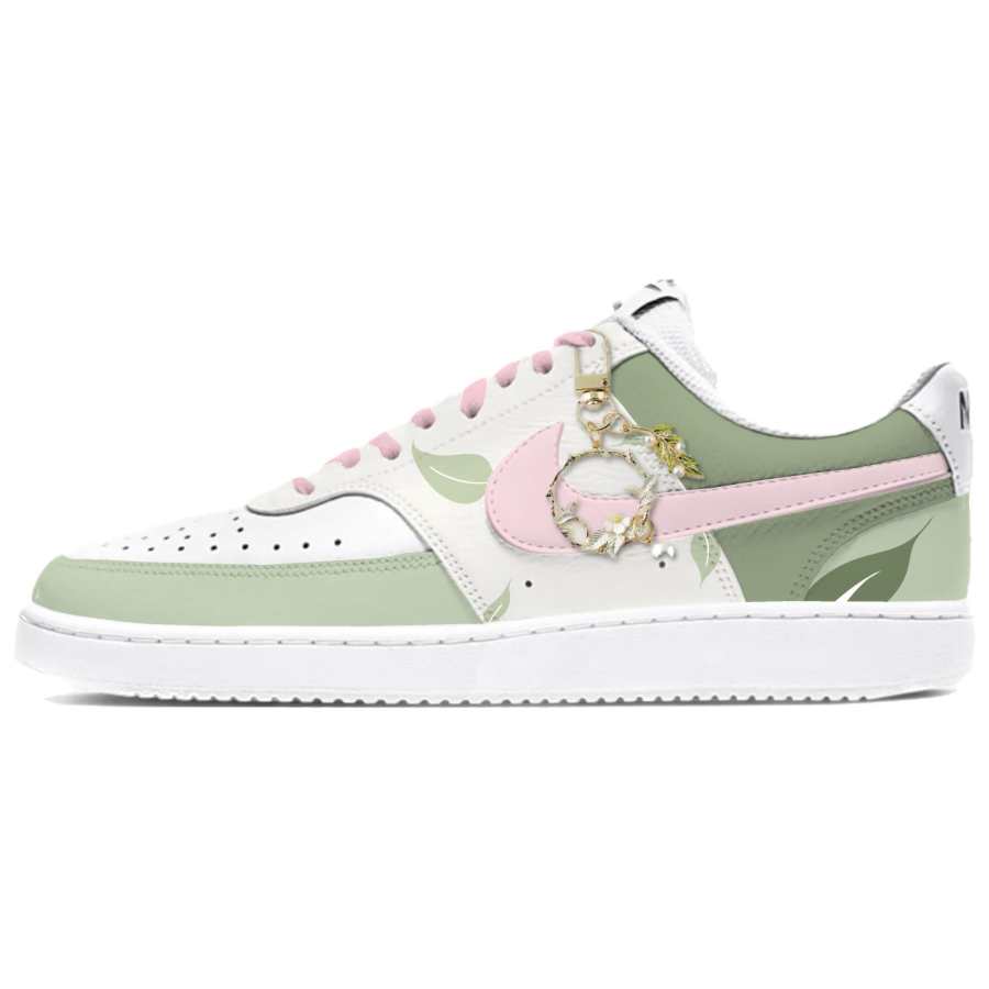 Nike Nike Court Vision 1 Skateboard Shoes Unisex Low Top Pink Cyan Contrast