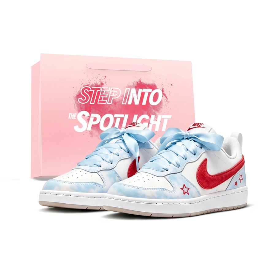 Nike Nike Court Borough Skateboard Shoes Unisex Low Top Red/Blue/White