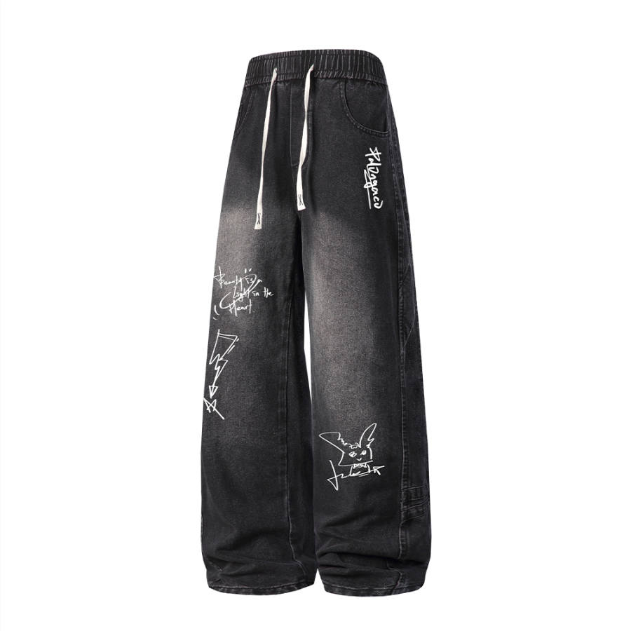 PAL ONGACO Jeans Men's Moderate Wide Leg Pants