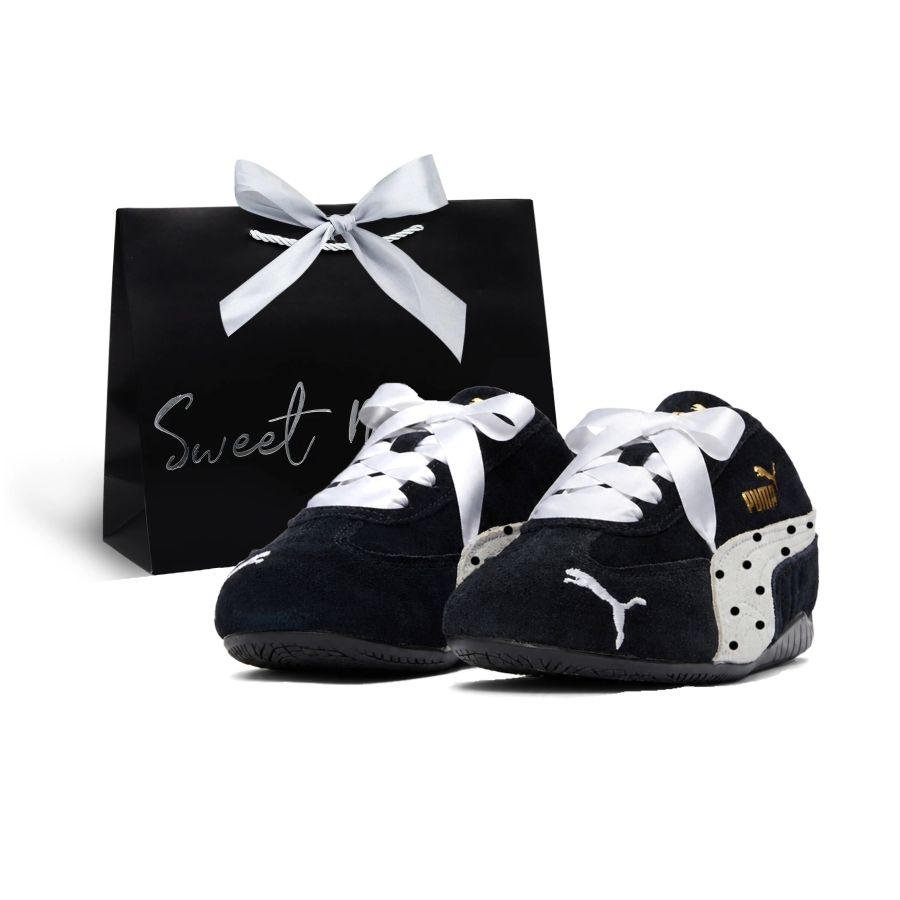 PUMA Speedcat Collection Skateboard Shoes Women's Low Top Black White