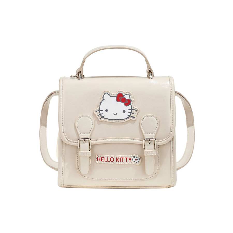 Sanrio Hello Kitty Synthetic Leather Backpack Regular Women's Milk White