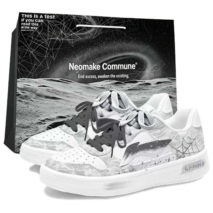 Li-Ning Li Ning Floating Boat Skateboard Shoes Men's Low Top White Gray Black Gradient Blended Colorway